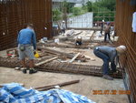 Rebar fixing for beam of ramp at GL 2-7,PD-Q of M2F & M3F