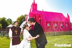 Aufblasbares-Rosa-Kirche-Zeltplatz-Theaterzelte-Kirche-Zelttage-Hochzeit-Trauung