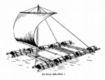 oil drum raft with Sail 油桶風帆1