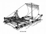 oil drum raft with Sail 油桶風帆2