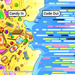 Candy In, Code Out - Programming Joke